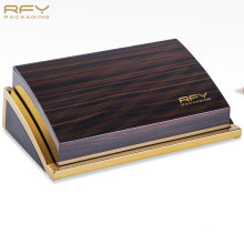 Luxury good quality wood perfume set box packaging custom logo lacquer veneer wooden box